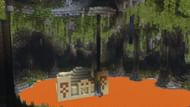 Glitched desert temple in lush cave (Image via Mojang)